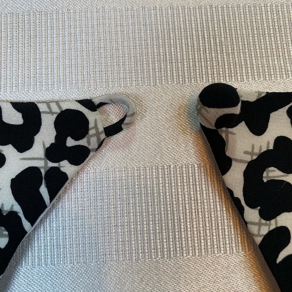 Maggy London 100% Silk Black & White Sz 10 Leopard Print Sheath Sleeveless Dress - Picture 11 of 15